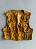 MOSCHINO CHEAP AND CHIC - 1970s LEATHER CROPPED CARGO GILET VEST