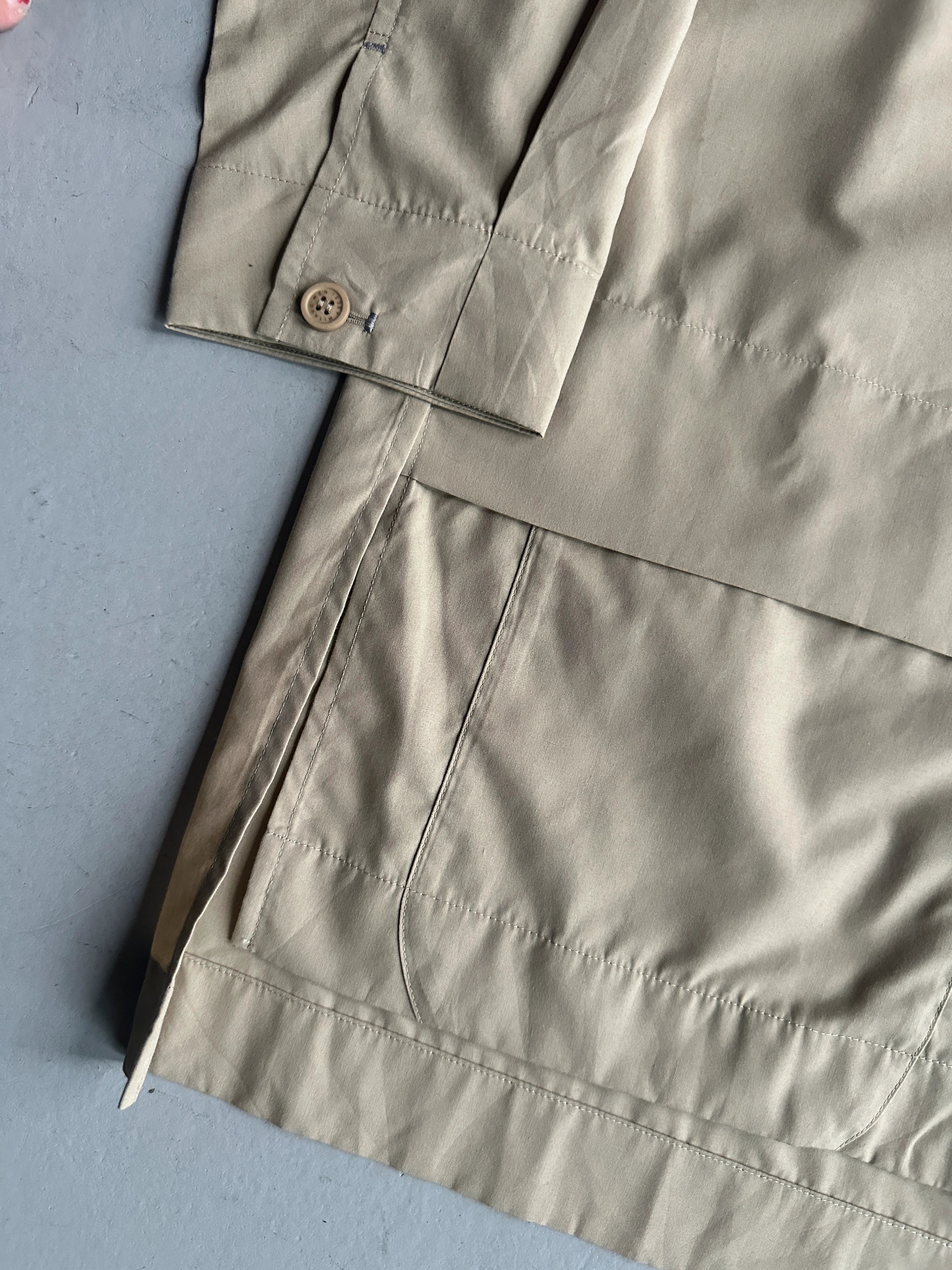 ISSEY MIYAKE MEN - 2000s OVERSIZED SHACKET WITH SEMI CONCEALED POCKET