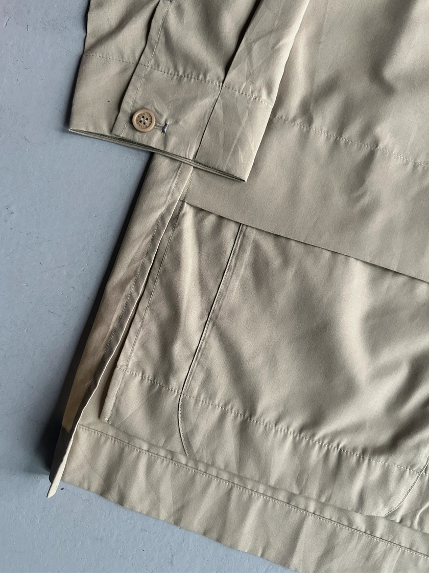 ISSEY MIYAKE MEN - 2000s OVERSIZED SHACKET WITH SEMI CONCEALED POCKET