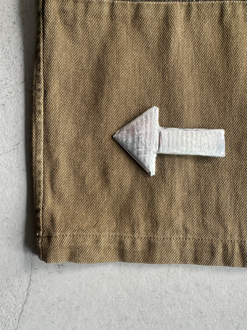 RYUICHIRO SHIMAZAKI - 1990s CONTRASTING WOOL BLOCK LONG SLEEVE SHIRT