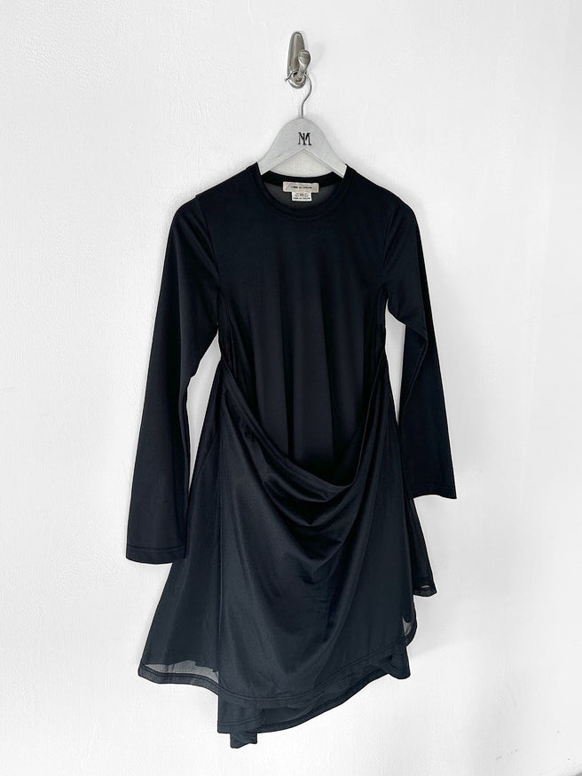 COMME DES GARÇONS - F/W 2021 ASYMMETRIC DRESS WITH MESH OVERLAY