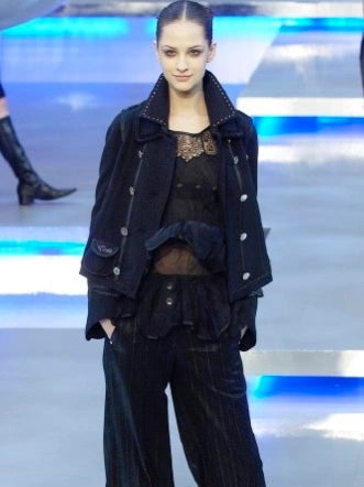 MARITHÉ + FRANÇOIS GIRBAUD - F/W 2006 DOUBLE BREASTED TEXTURED WOOL JACKET