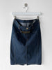 DOLCE & GABBANA - F/W 2001 DENIM SKIRT WITH LOGO PLATE AT FRONT
