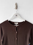 FENDI - 1990s CARDIGAN WITH CONTRASTING STRIPED DETAILS