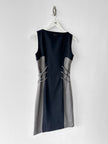 JOHN RICHMOND - 2000s PANELLED DRESS WITH LACING DETAILS AT WAIST