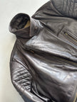 ARMANI JEANS - 1990s LEATHER BOMBER JACKET