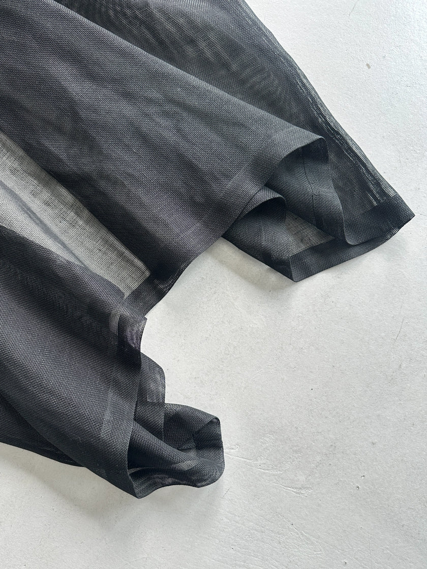 SHIRIN GUILD - 1990s CRISP MESH OPEN KIMONO