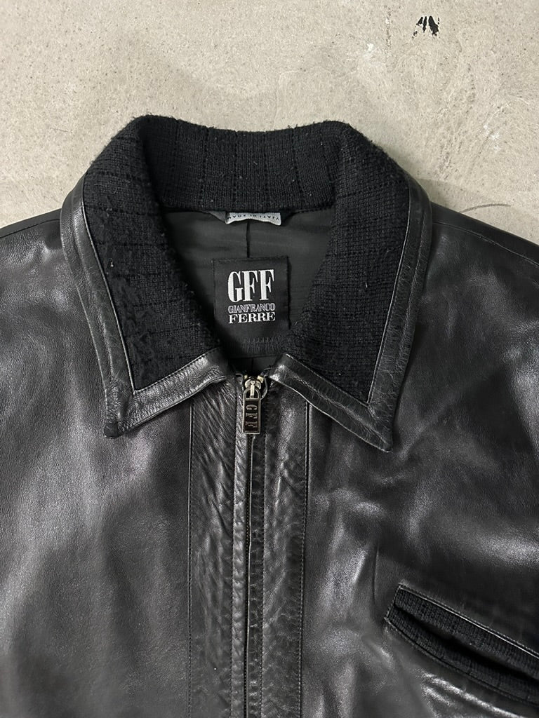 GIANFRANCO FERRÉ- 2000s LEATHER JACKET