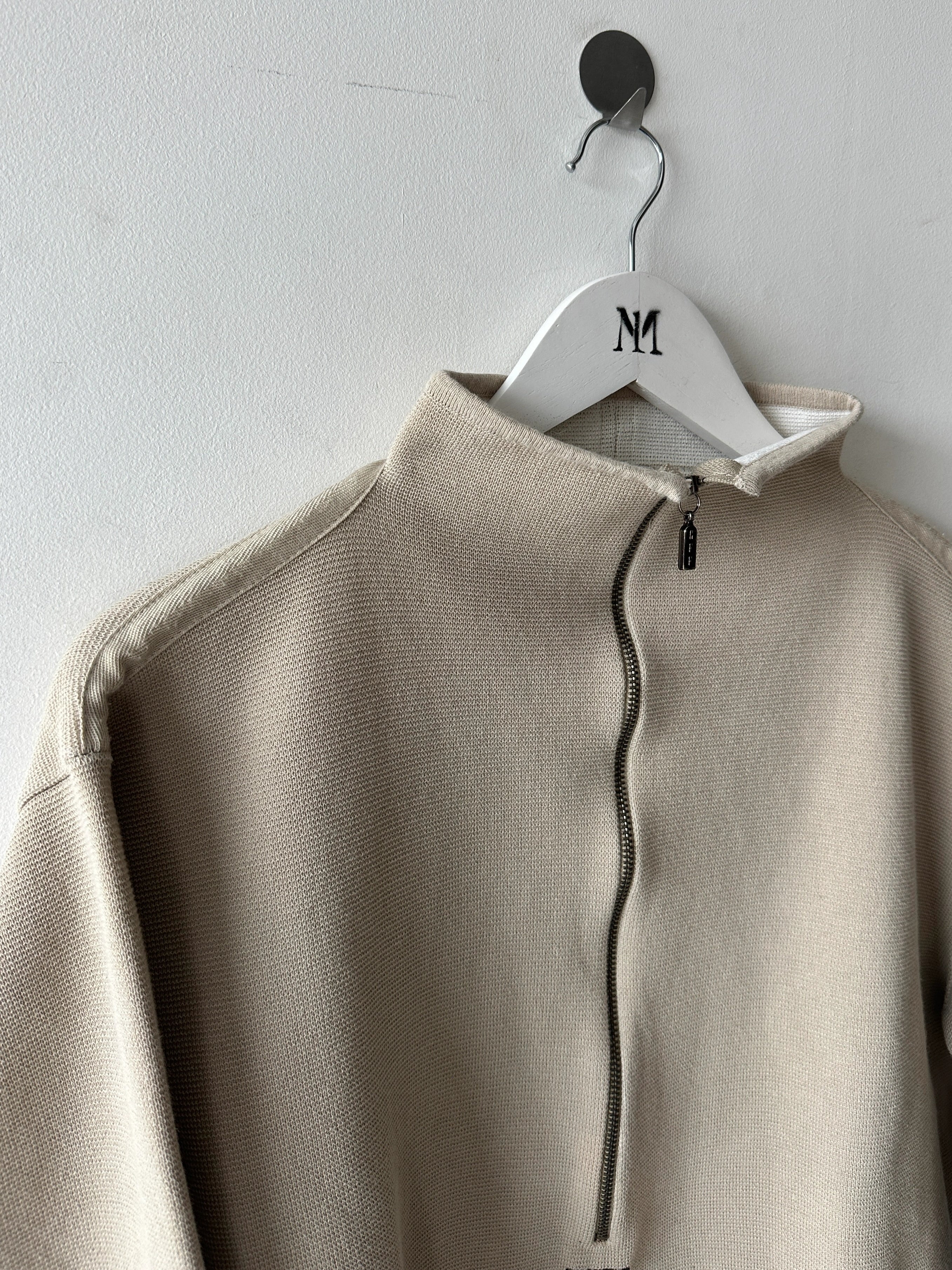 GIANFRANCO FERRÉ - 1990s TEXTURED KNIT CROP FIT PULLOVER