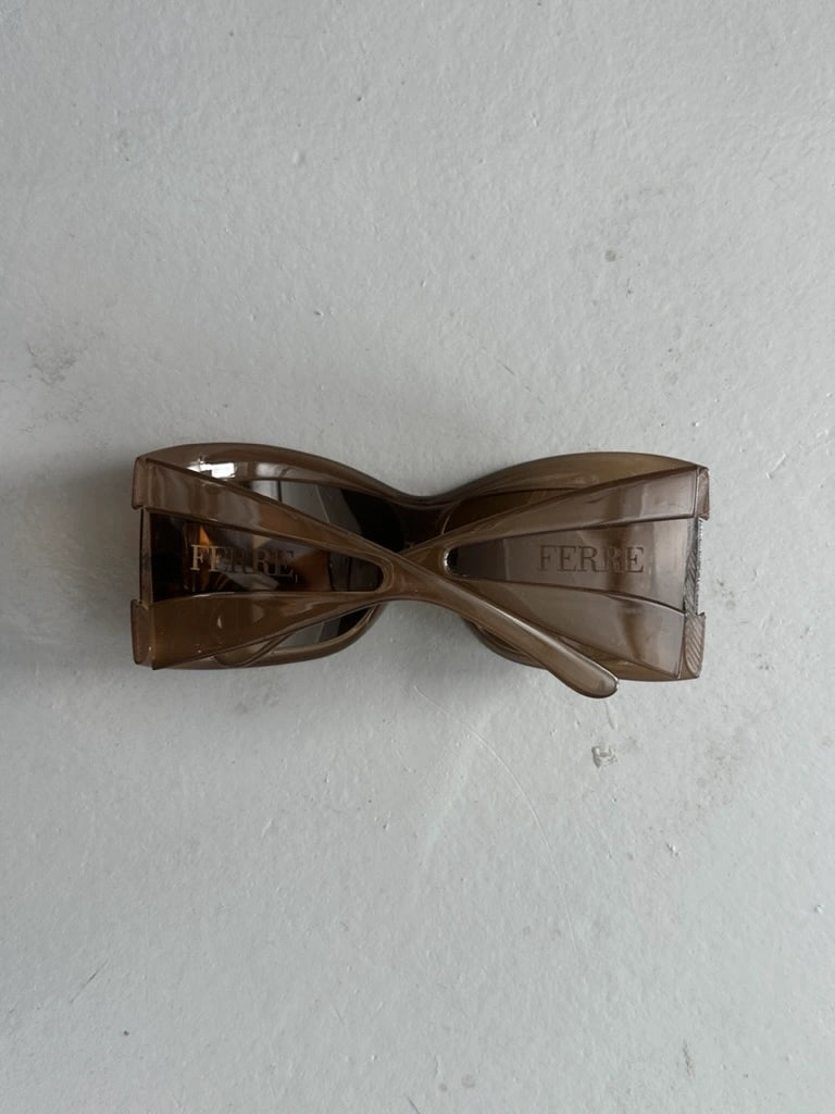 GIANFRANCO FERRÉ - 2000s OVERSIZED WRAPAROUND SUNGLASSES