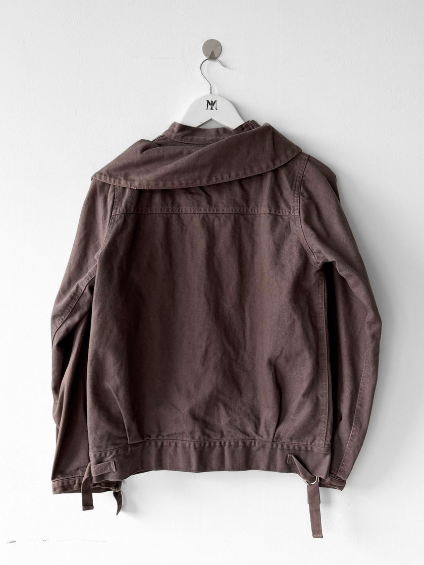 JAPANESE LABEL - 1990s ASYMMETRICAL COLLAR JACKET WITH D-RING DETAILS