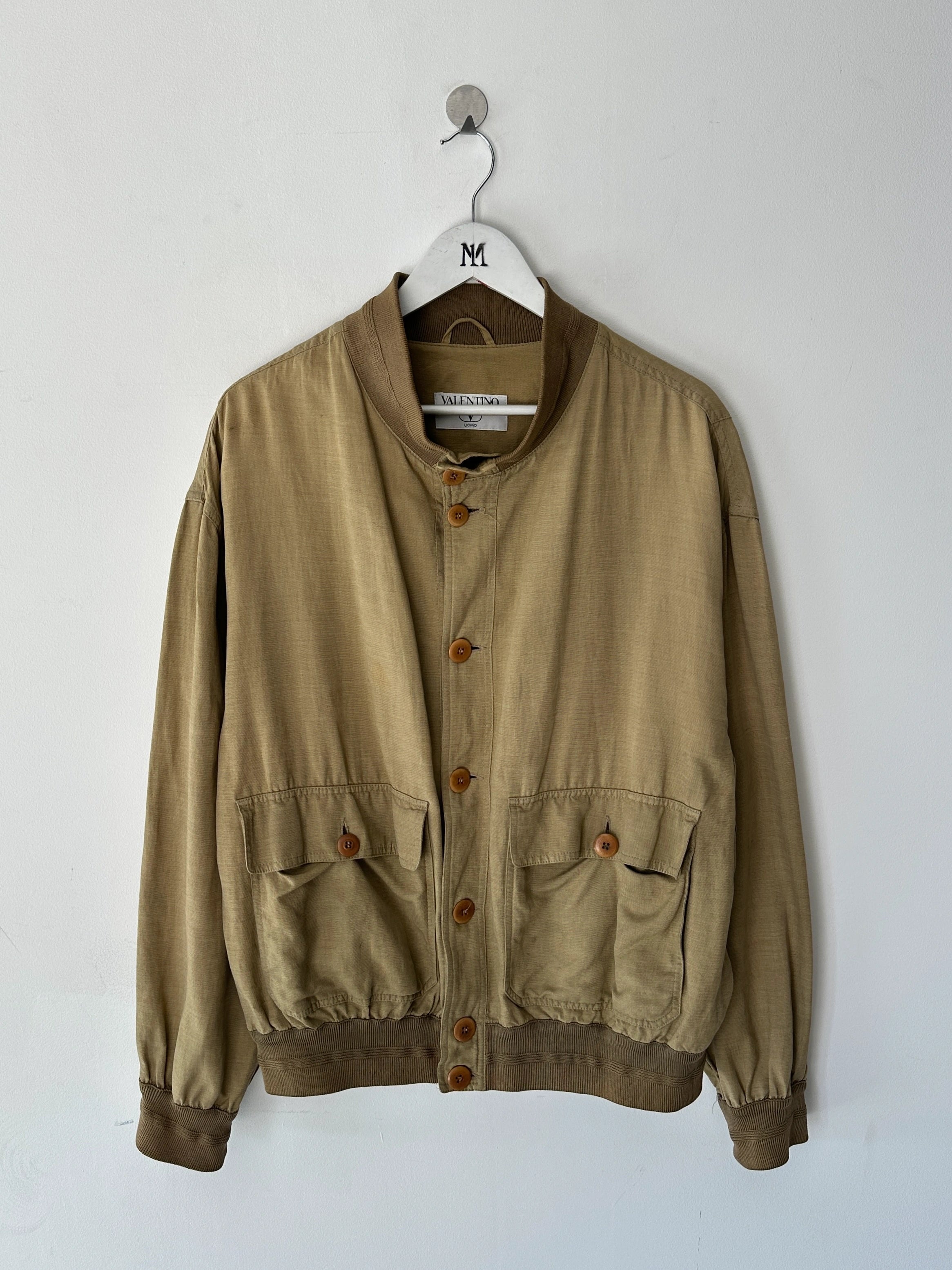 VALENTINO - 1990s LINEN BOMBER JACKET