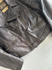 ARMANI JEANS - 1990s LEATHER BOMBER JACKET