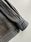 ESCADA - 1980s CONTRASTING LEATHER FRONT LAYERED JACKET