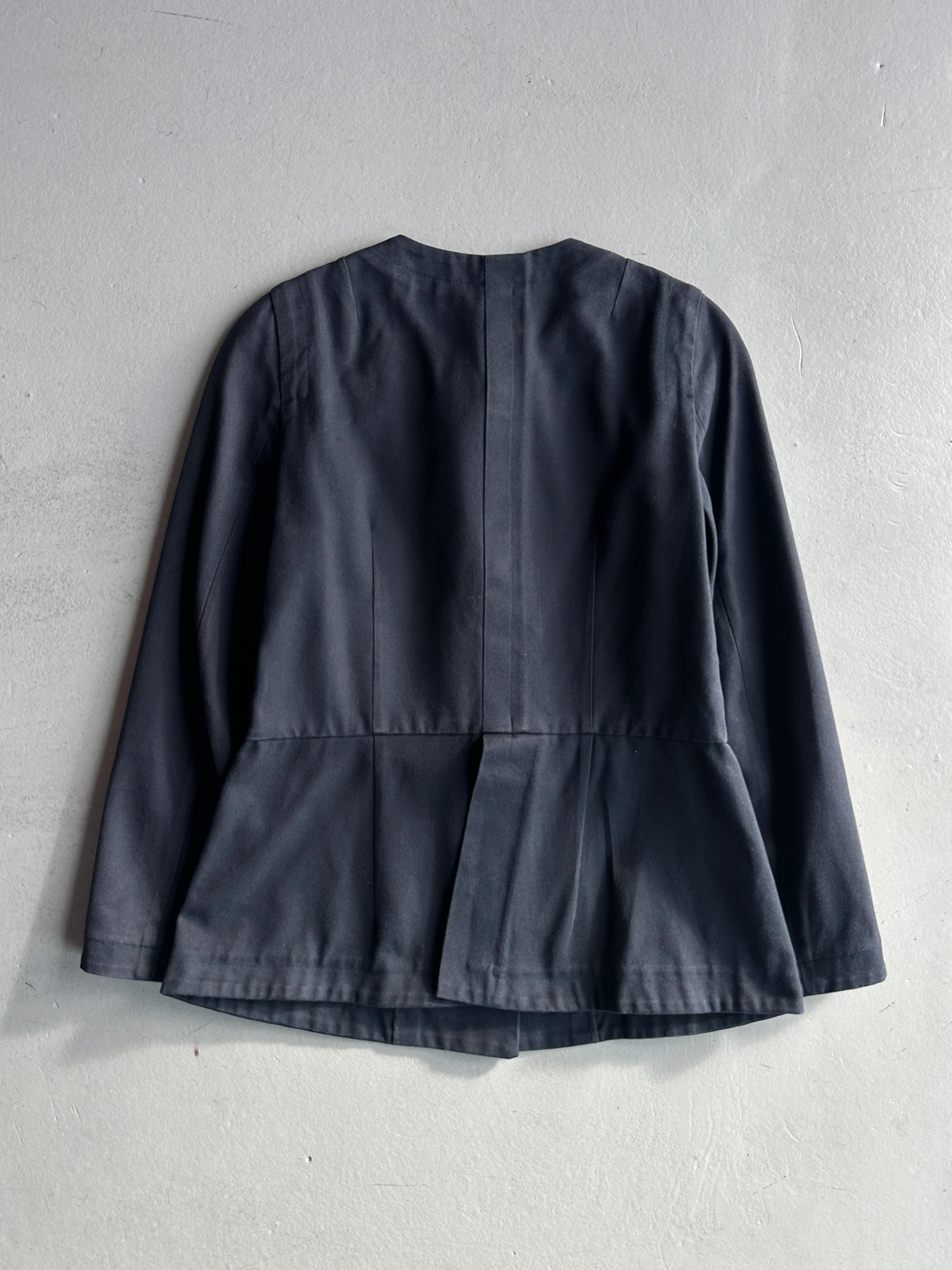 MARNI - 1990s COLLARLESS JACKET WITH PEPLUM HEM