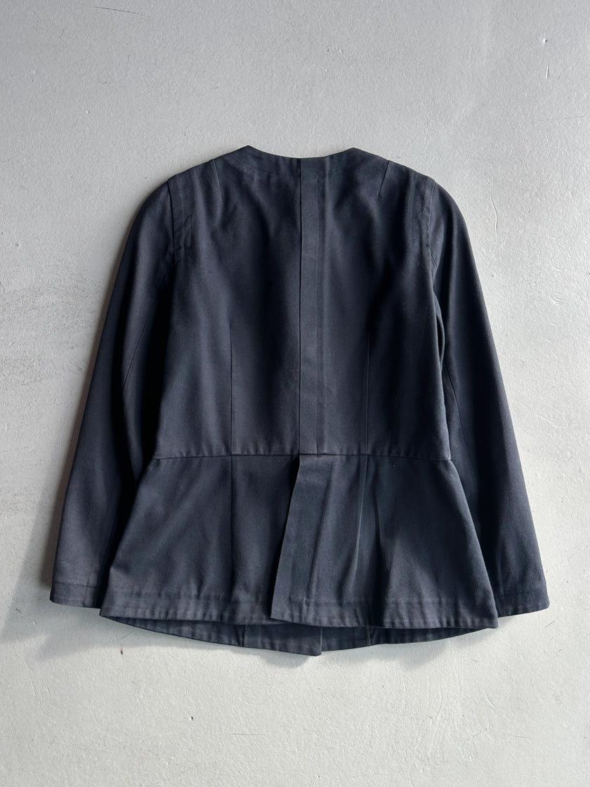 MARNI - 1990s COLLARLESS JACKET WITH PEPLUM HEM