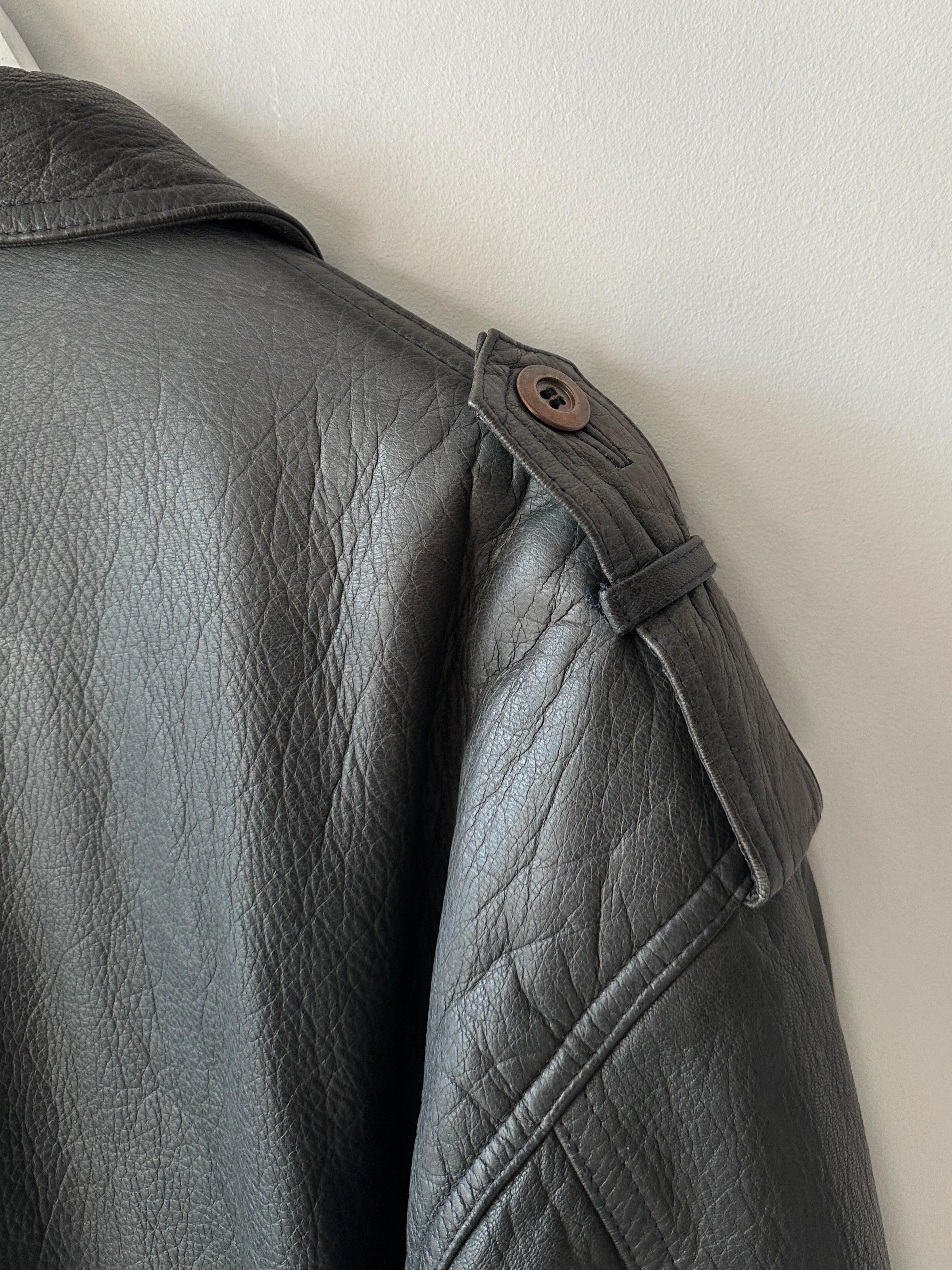 LES MILLÉSIMES DE MARITHÉ & FRANÇOIS GIRBAUD - early 1990s LEATHER BOMBER JACKET