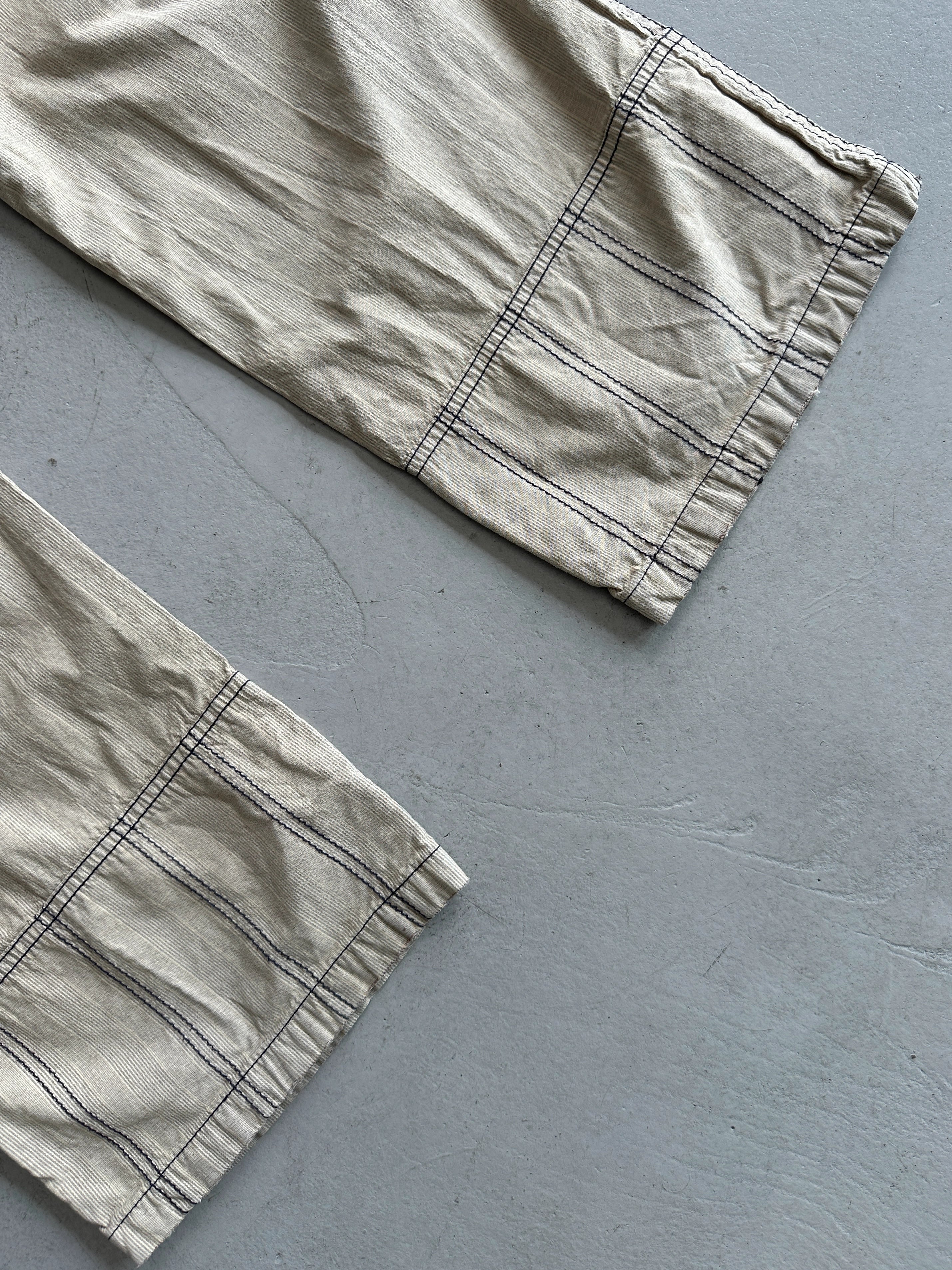 ARMANI JEANS - 1990s CONTRAST STITCHING REGULAR FIT TROUSERS