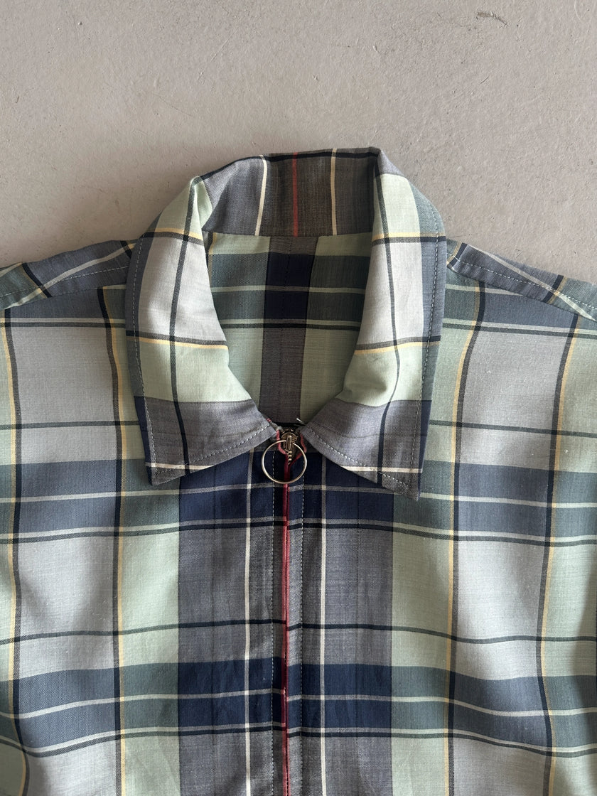 YOHJI YAMAMOTO Y's bis - 1990s CROPPED FIT CHECKED ZIP JACKET