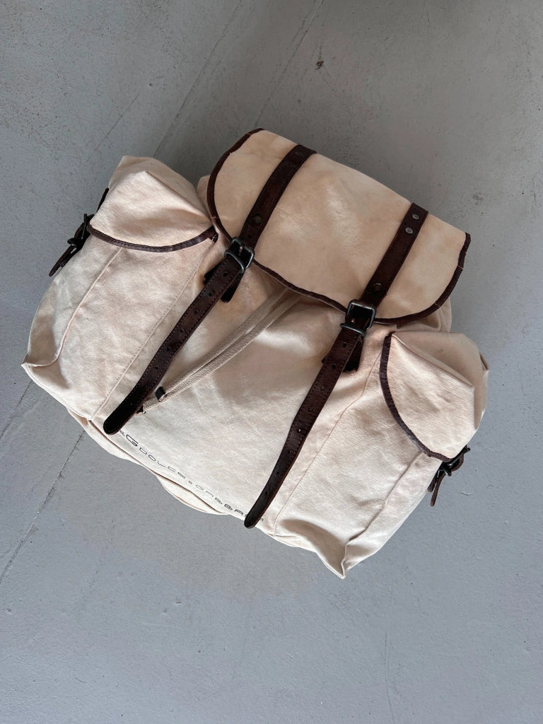 DOLCE & GABBANA CANVAS RUCKSACK WITH LEATHER DETAILS