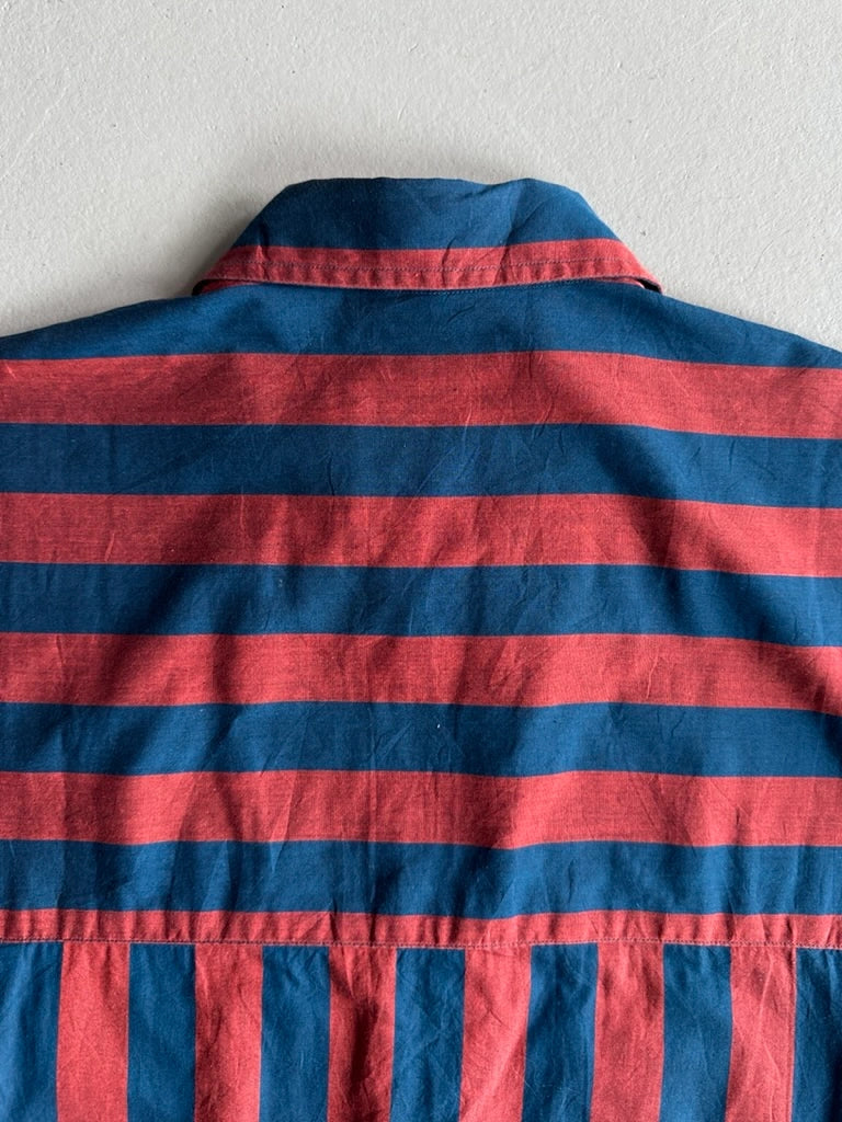 CHRISTIAN DIOR - 1990s STRIPED HALF SLEEVE SHIRT