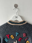 HYSTERIC GLAMOUR  - 2000s CHUNKY KNIT VARSITY CARDIGAN