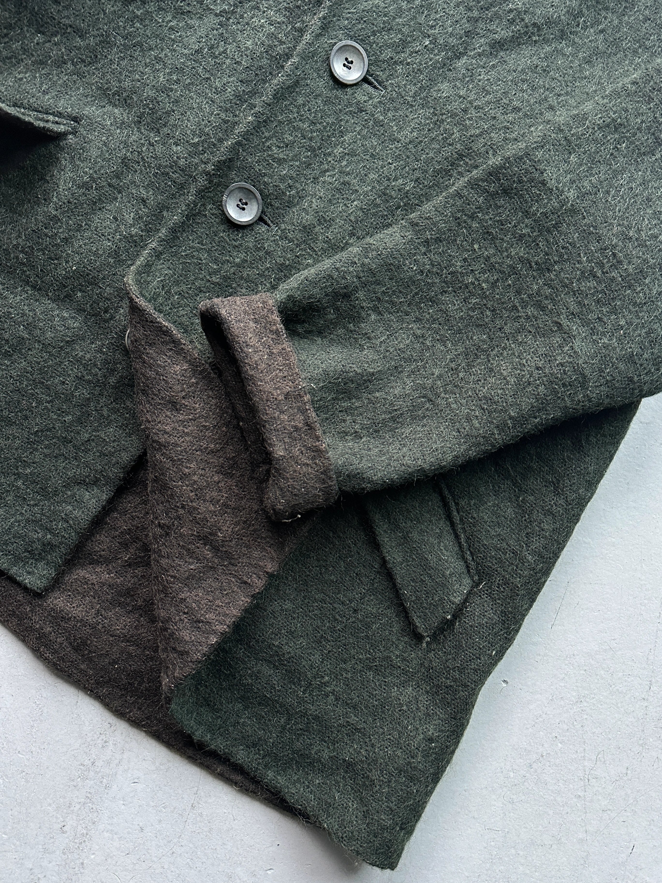 ISSEY MIYAKE - F/W 1995 CONTRASTING COLLAR FELTED WOOL JACKET