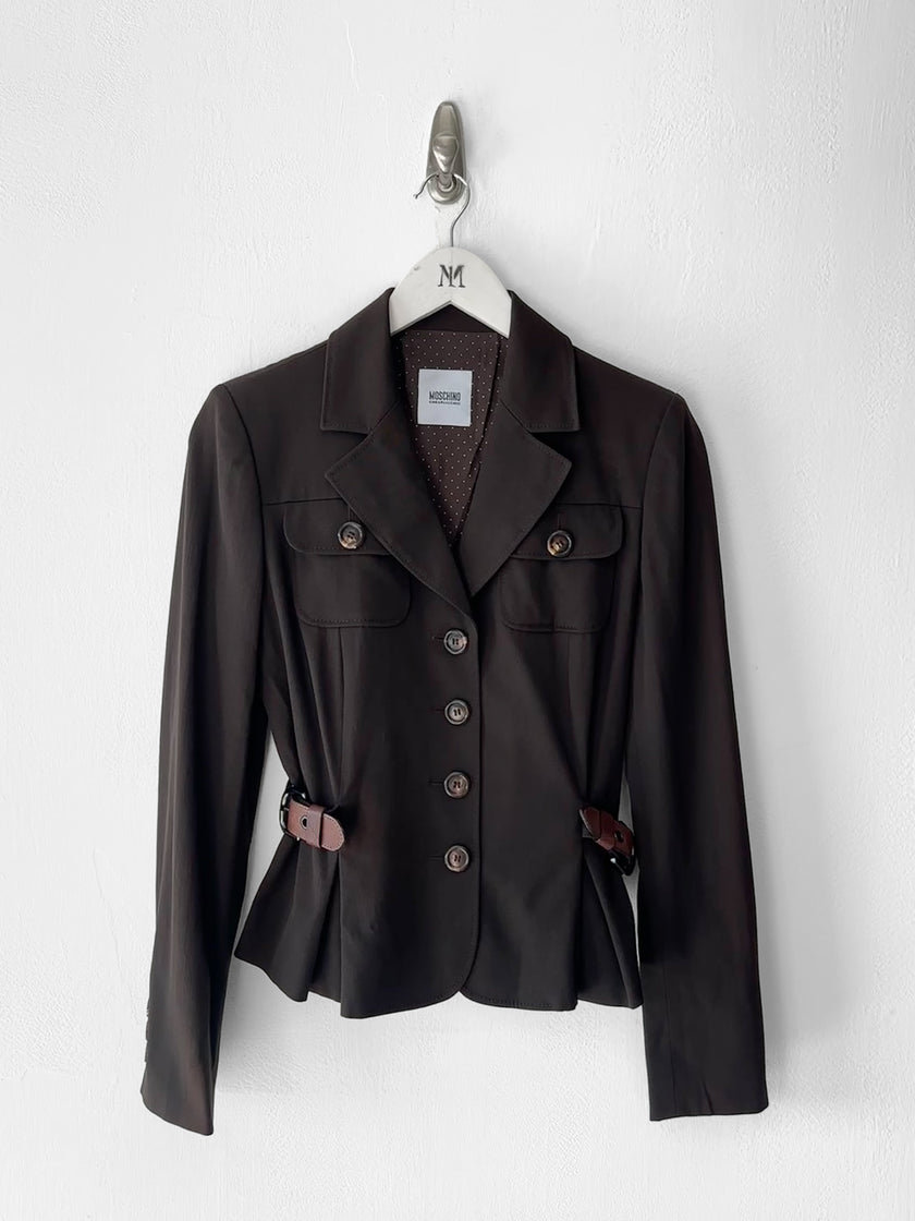 MOSCHINO - early 2000s BLAZER WITH BELTED WAIST
