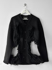 COMME DES GARÇONS - F/W 2023 DECONSTRUCTED CARDIGAN WITH FRINGE