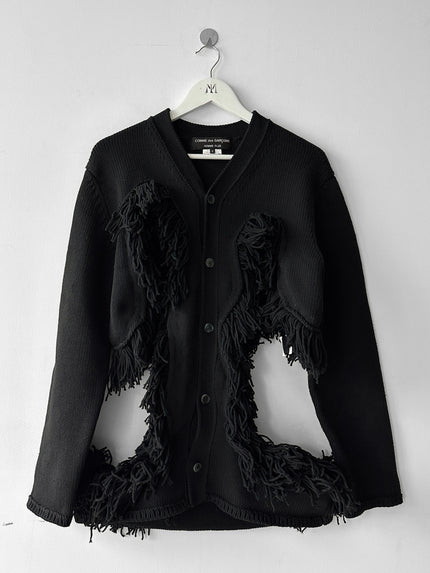 COMME DES GARÇONS - F/W 2023 DECONSTRUCTED CARDIGAN WITH FRINGE