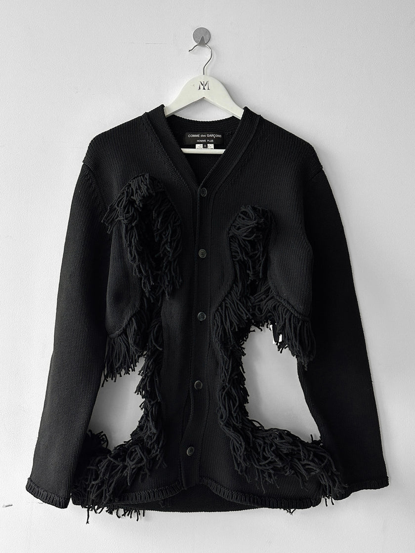 COMME DES GARÇONS - F/W 2023 DECONSTRUCTED CARDIGAN WITH FRINGE