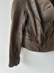 VIVIENNE WESTWOOD - 2000s ASYMMETRIC FRONT LEATHER JACKET