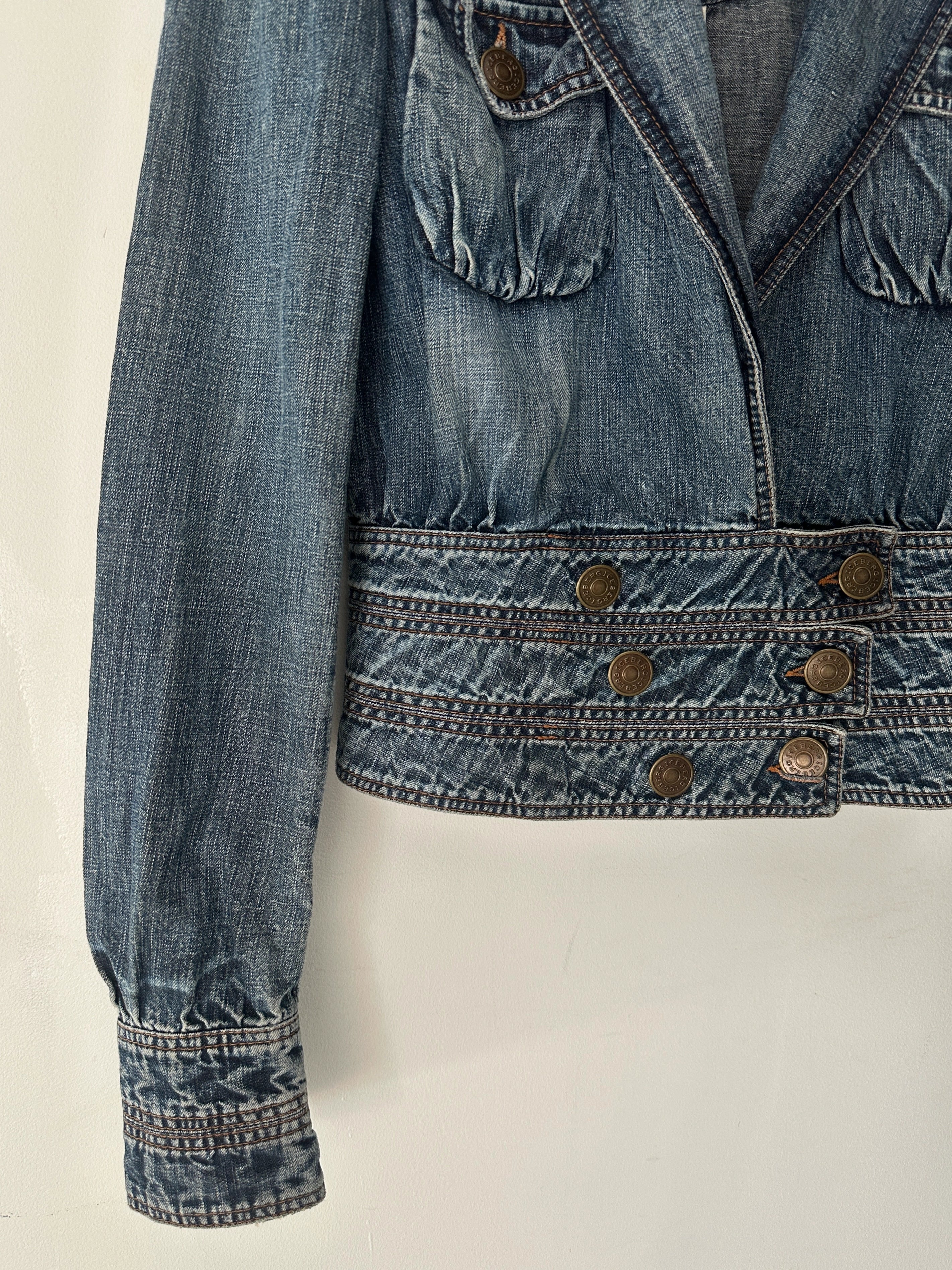 ICEBERG  - S/S 2006 DOUBLE BREASTED WAIST DENIM JACKET