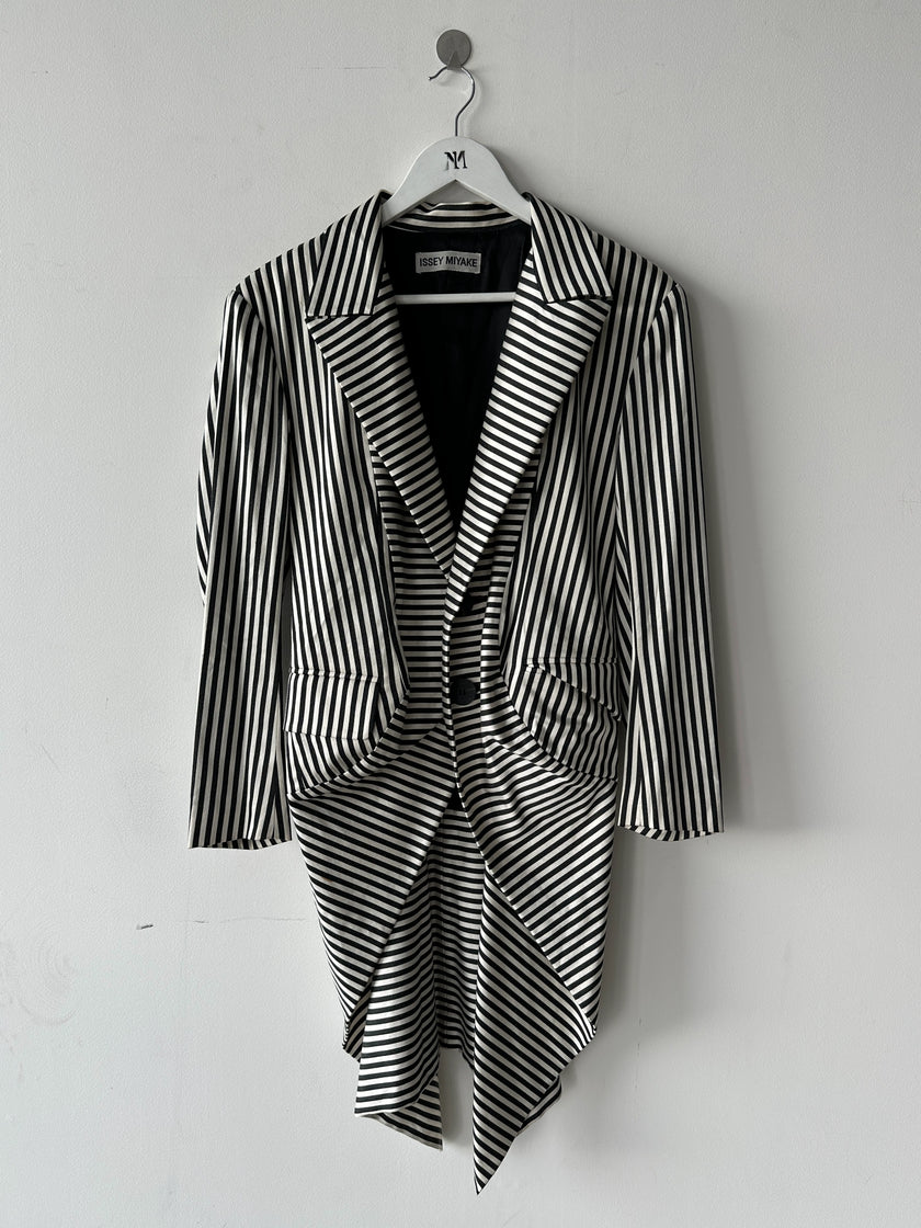 ISSEY MIYAKE - F/W 1995 TAILCOAT STRIPED BLAZER