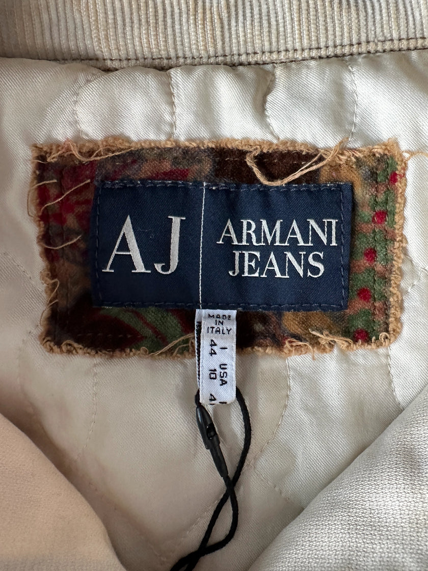 ARMANI JEANS - 1990s CORDUROY FITTED WAIST JACKET
