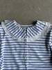 1970s PETER PAN COLLAR STRIPED BLOUSE