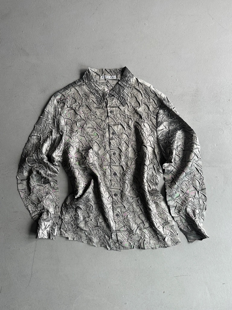 YOSHIYUKI KONISHI - 1990s 3D METALLIC LONG SLEEVE SHIRT