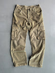 1990s WIDE LEG CORDUROY PANELS CARGO TROUSERS