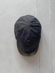 GIORGIO ARMANI 1990s FLAT CAP WITH LEATHER DETAILS