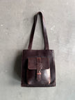 SAMSONITE - 1990s LEATHER TOTE BAG