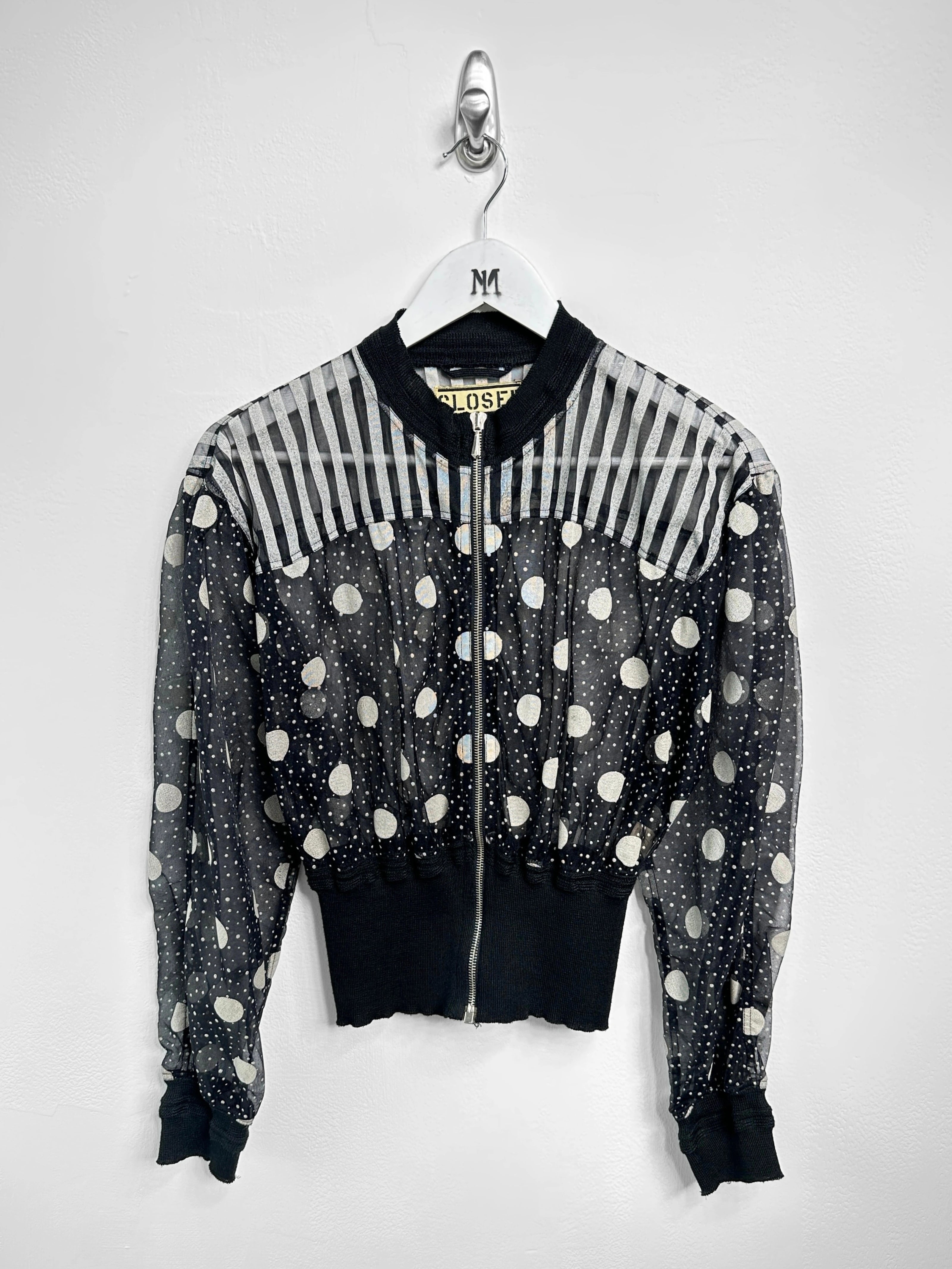 MARITHÉ + FRANÇOIS GIRBAUD x CLOSED - 1980s PANELED WAIST SHEER ZIPPED JACKET