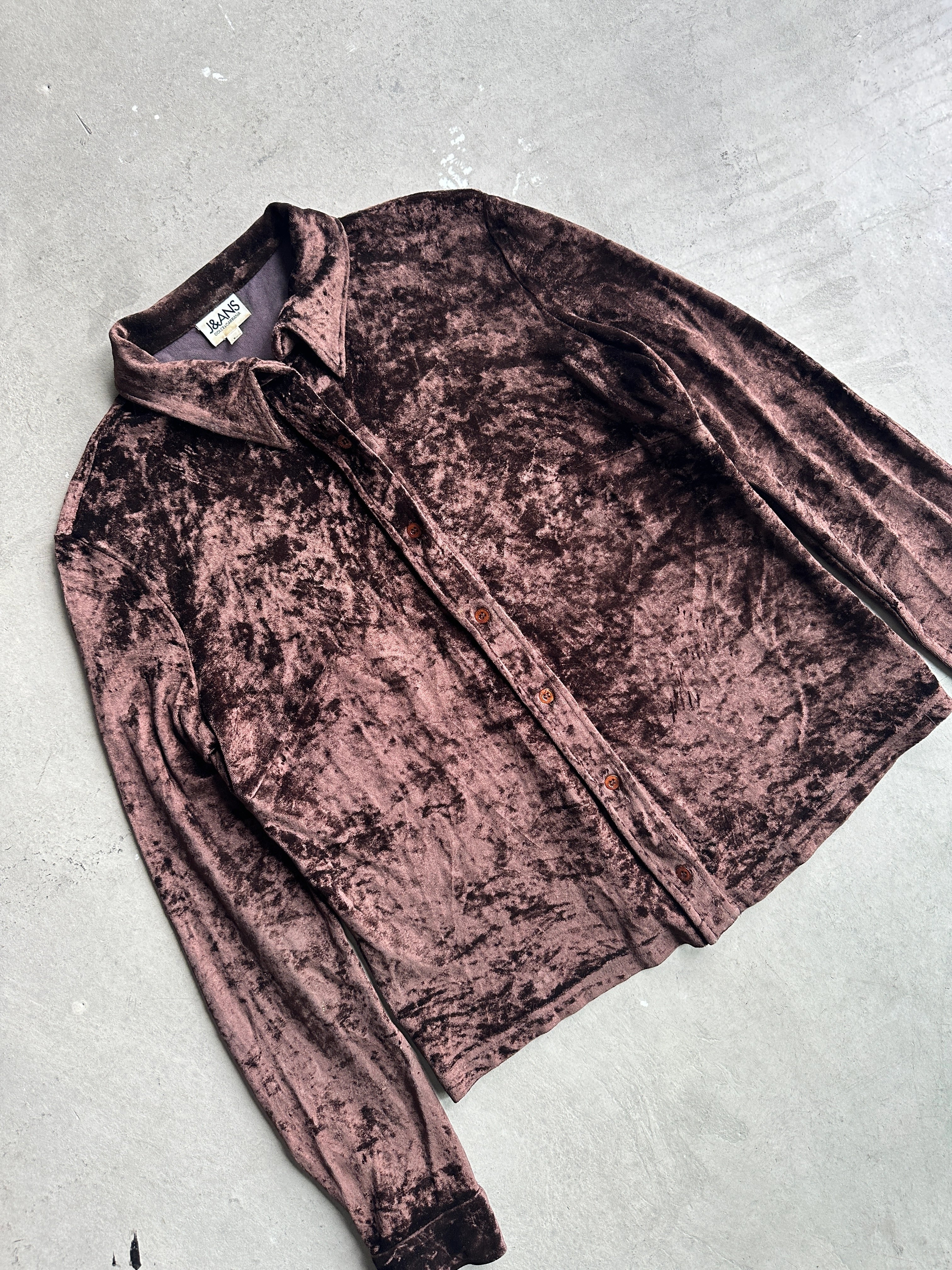 DOLCE & GABBANA JEANS - 1990s VELVET SHIRT