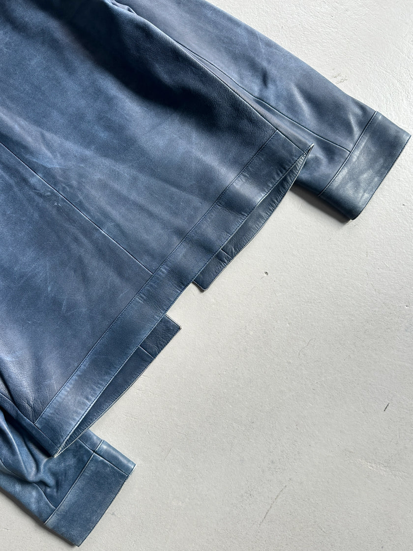 CHLOÉ - 2000s CROPPED FIT DISTRESSED LEATHER JACKET