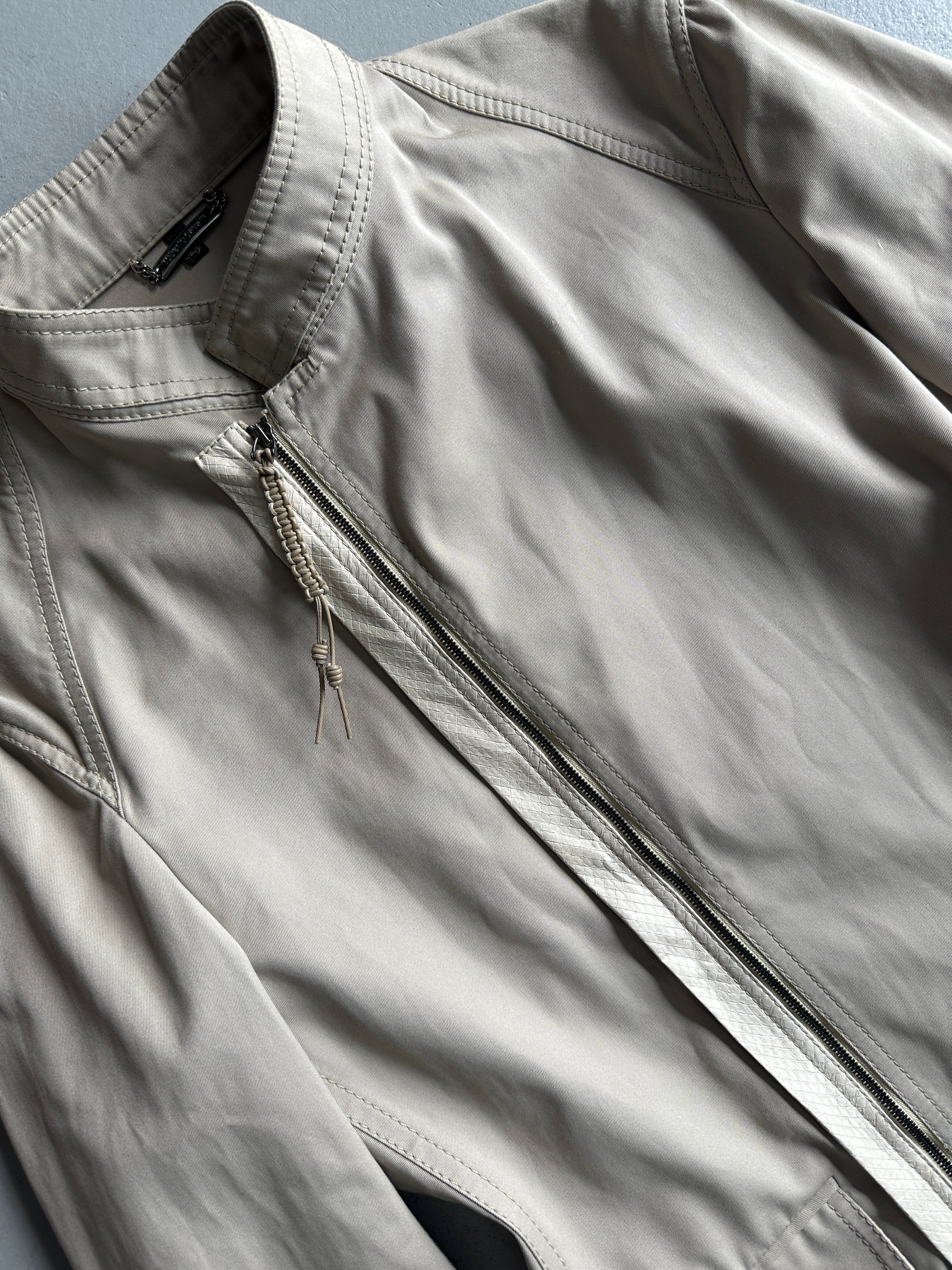 ROBERTO CAVALLI - 2000s BIKER JACKET WITH LACE UP DETAIL AT CUFF