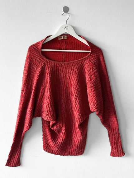 ISSEY MIYAKE - 1980s SCULPTURAL LONG SLEEVE TOP