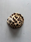 GIORGIO ARMANI 1990s LEOPARD PRINT FAUX FUR CLOCHE HAT