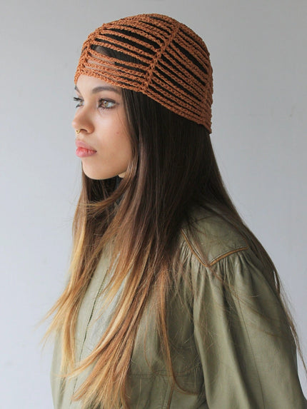 ISSEY MIYAKE 2000s CROCHET OPEN-WEAVE HAT