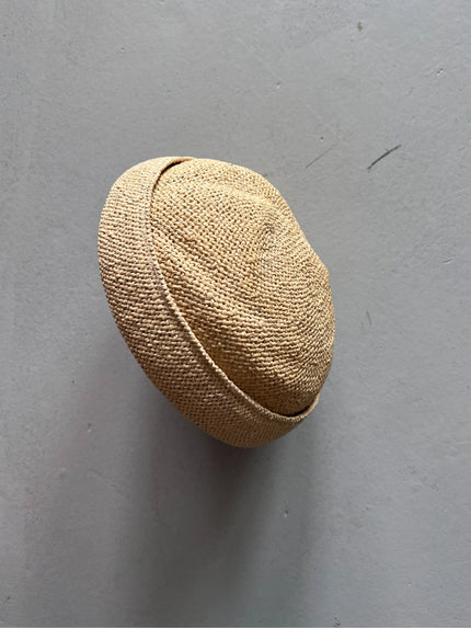 EMPORIO ARMANI 1980s  STRAW BEANIE HAT