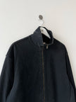 ARMANI JEANS - 1990s FUNNEL NECK ZIPPED VELVETY JACKET