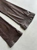 ARMANI JEANS - 2000s WIDE LEG DISTRESSED LEATHER TROUSERS